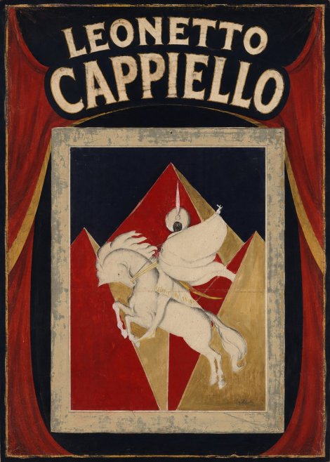 Leonetto Cappiello Rider on a White Horse No5 - Plakat
