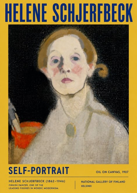Helene Schjerfbeck Self-portrait No5 - Plakat