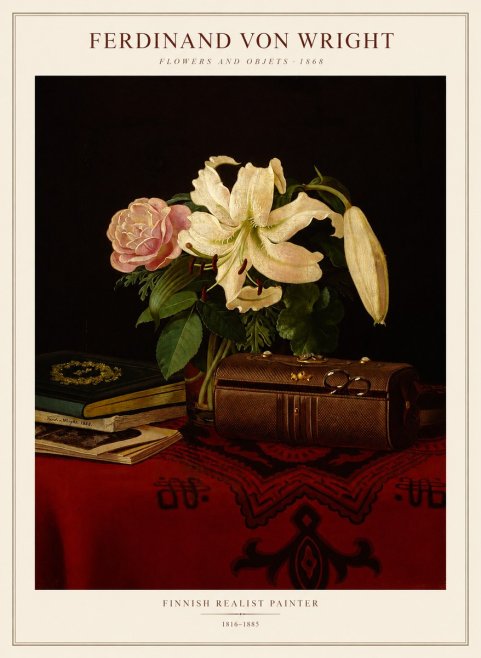 Ferdinand von Wright Flowers and Objets No1 - Plakat