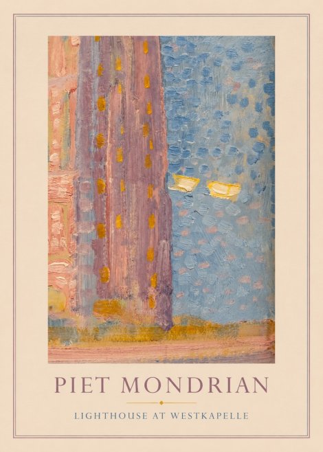 Piet Mondrian Lighthouse at Westkapelle No4 - Plakat