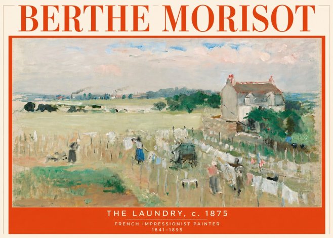 Berthe Morisot The Laundry No6 - Plakat