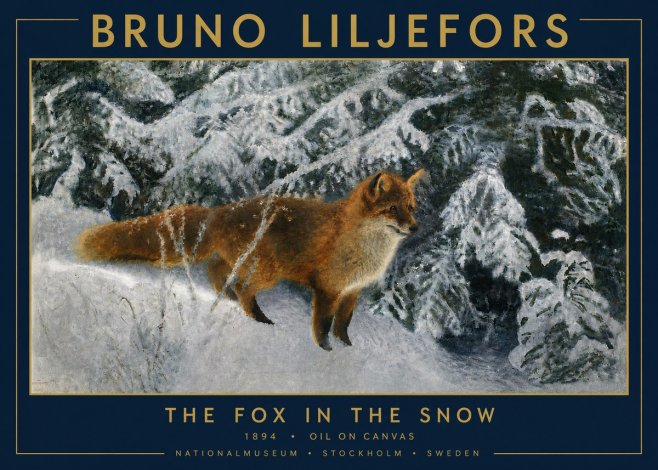 Bruno Liljefors The Fox in the Snow No5 - Plakat
