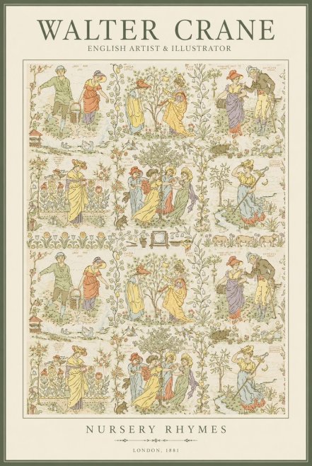 Walter Crane Nursery Rhymes No1 - Plakat