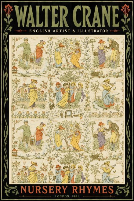 Walter Crane Nursery Rhymes No6 - Plakat