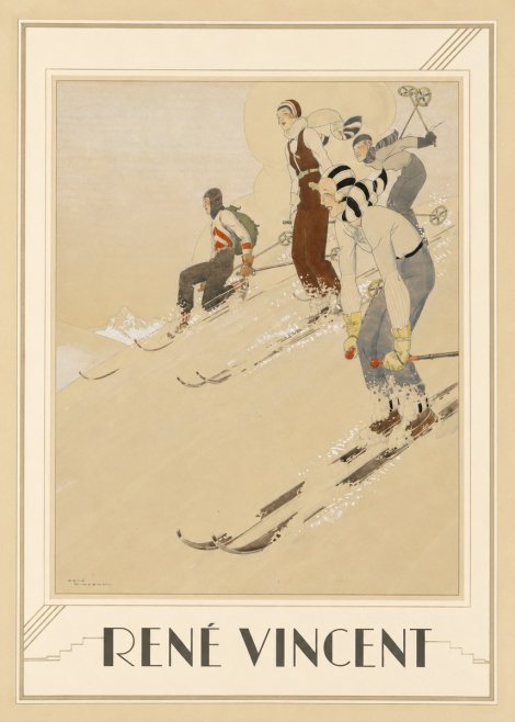 René Vincent Skiers No1 - Plakat