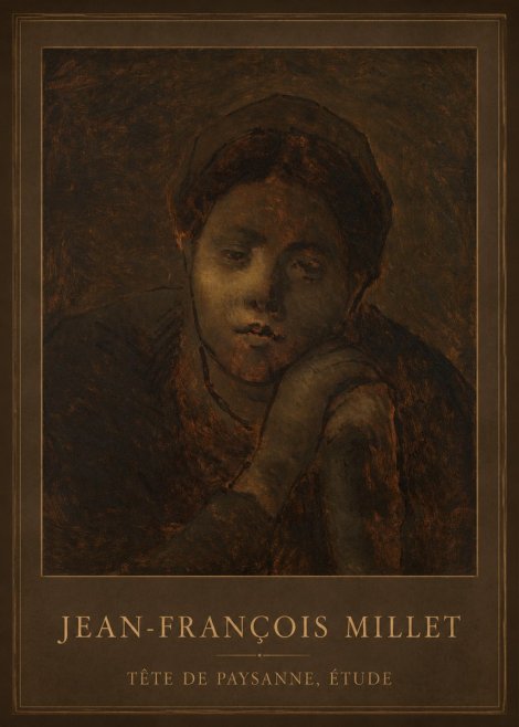 Jean-François Millet Tête De Paysanne, Étude No2 - Plakat