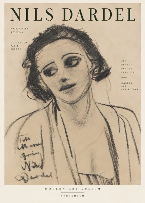 Nils Dardel Portrait Study No6 - Plakat