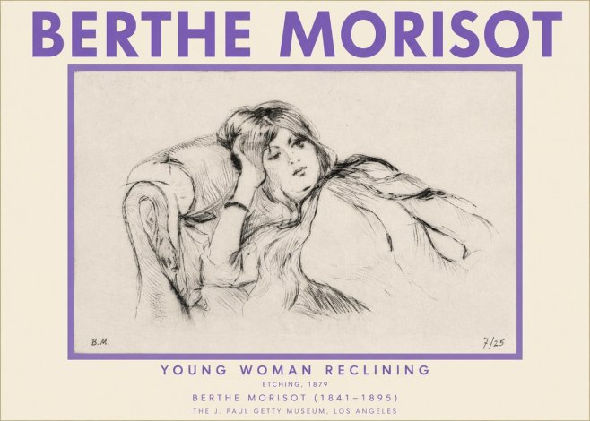 Berthe Morisot Young Woman Reclining I No2 - Plakat