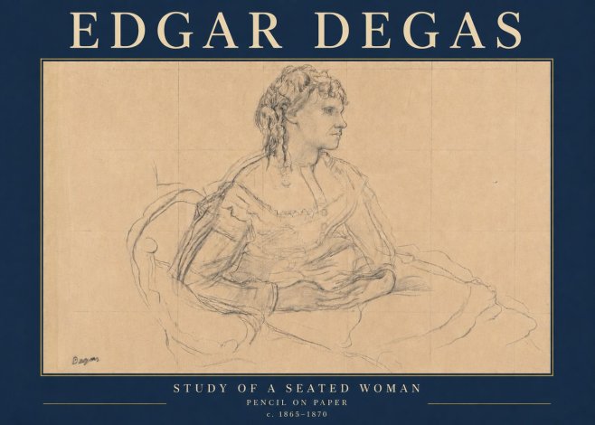 Edgar Degas Study of a Seated Woman No4 - Plakat