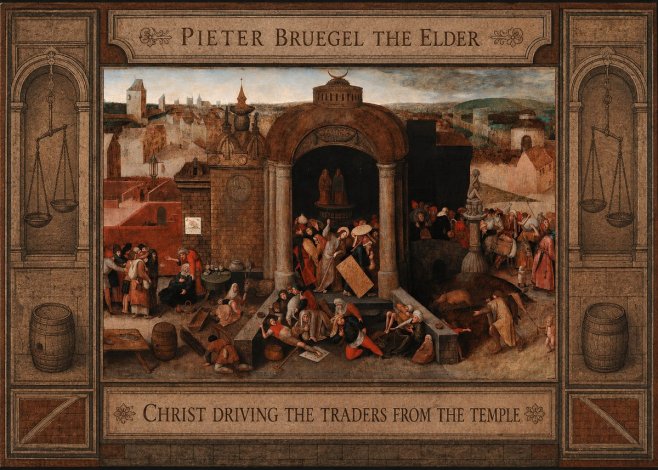 Pieter Bruegel Christ Driving the Traders from the Temple No3 - Plakat