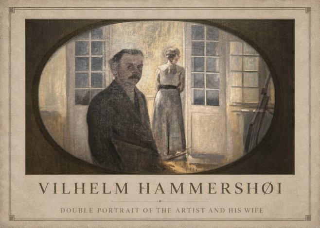 Vilhelm Hammershøi Double Portrait of the Artist and His Wife No1 - Plakat