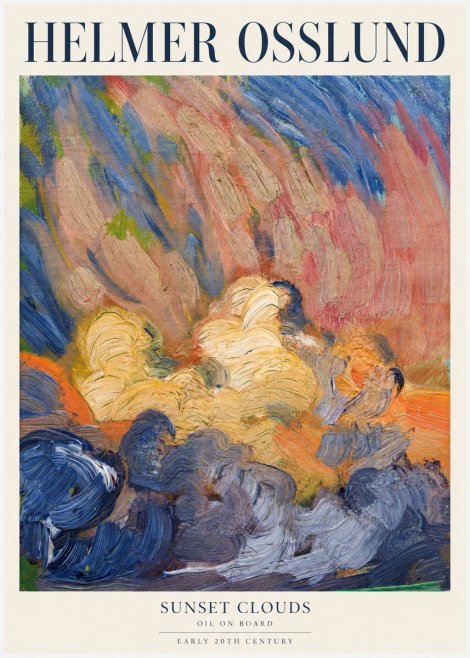 Helmer Osslund Sunset Clouds No1 - Plakat