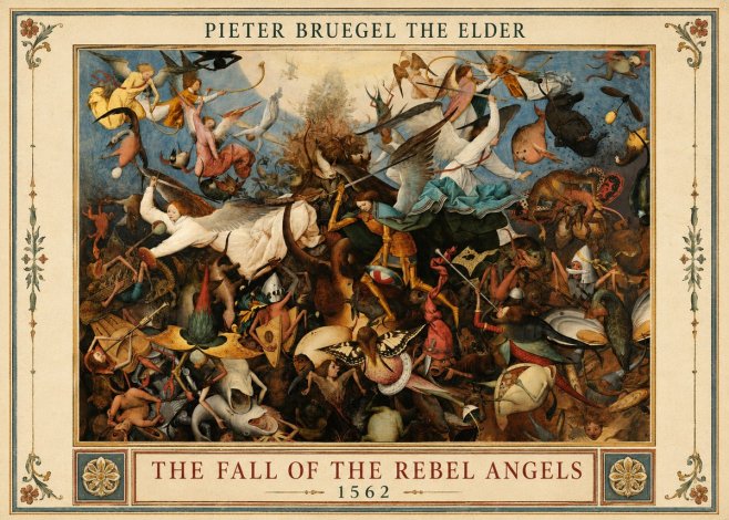 Pieter Bruegel The Fall of the Rebel Angels III No3 - Plakat