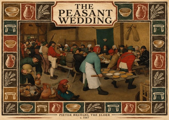 Pieter Bruegel The Peasant Wedding V No6 - Plakat