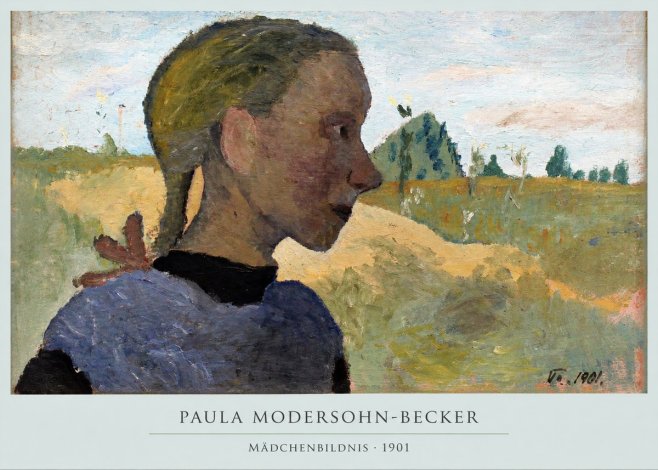 Paula Modersohn-Becker Mädchenbildnis · 1901 No5 - Plakat