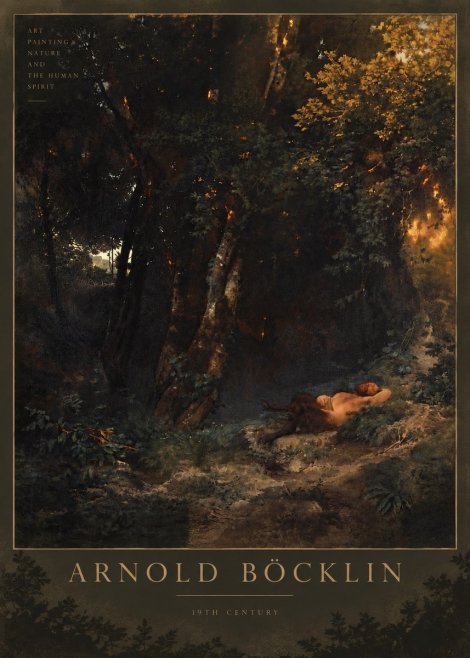 Arnold Böcklin A Faun Asleep No6 - Plakat