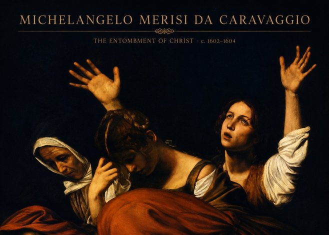 Michelangelo Merisi da Caravaggio The Entombment of Christ I No4 - Plakat