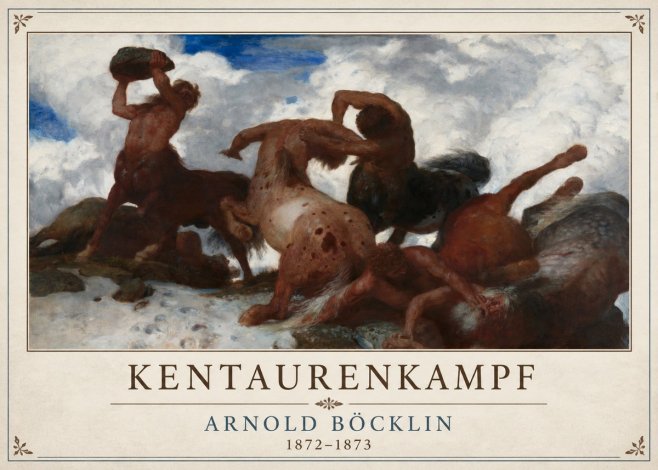 Arnold Böcklin Kentaurenkampf No4 - Plakat