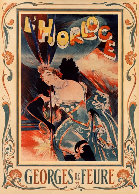 Georges de Feure L'horloge II No1 - Plakat