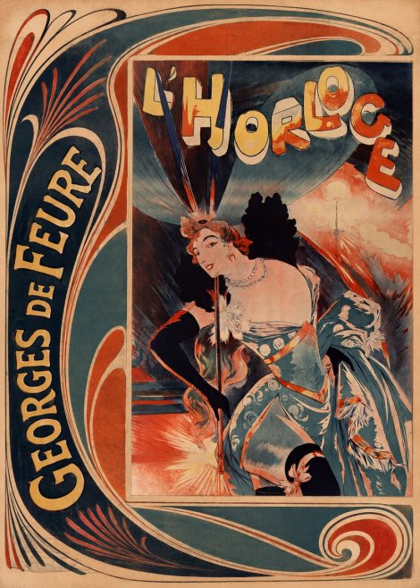 Georges de Feure L'horloge II No2 - Plakat