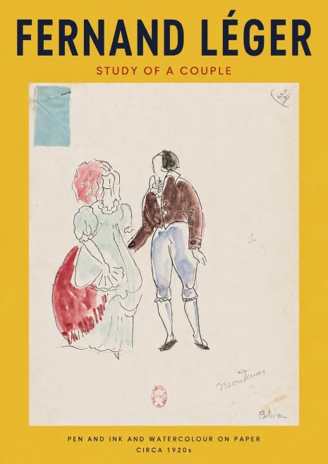 Fernand Léger Study of a Couple No5 - Plakat