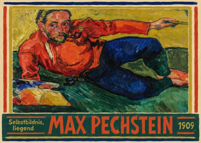 Max Pechstein Selbstbildnis, Liegend No6 - Plakat