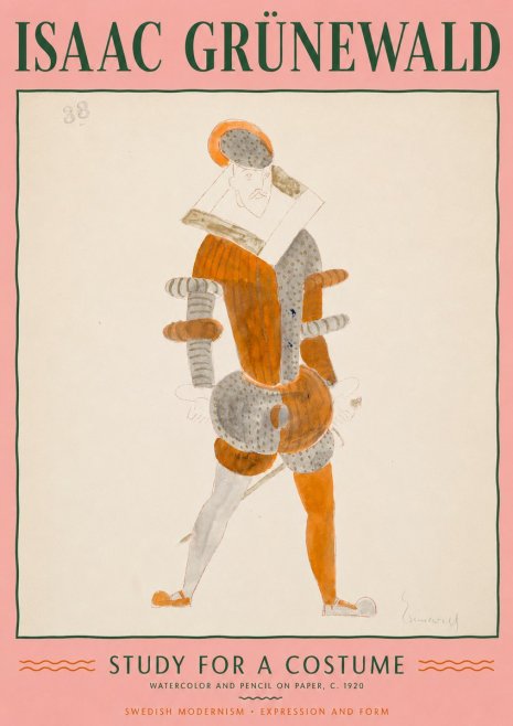 Isaac Grünewald Study for a Costume II No4 - Plakat