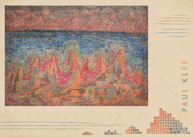 Paul Klee Abstract Gridded Composition No5 - Plakat