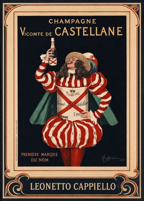 Leonetto Cappiello Champagne Vicomte De Castellane No1 - Plakat