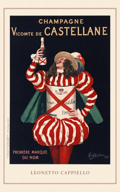 Leonetto Cappiello Champagne Vicomte De Castellane No3 - Plakat