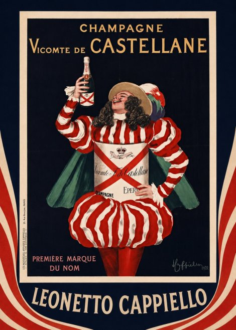 Leonetto Cappiello Champagne Vicomte De Castellane No4 - Plakat