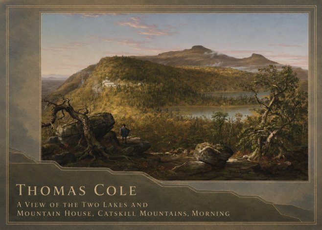 Thomas Cole A View of the Two Lakes and Mountain House, Catskill Mountains, Morning No2 - Plakat