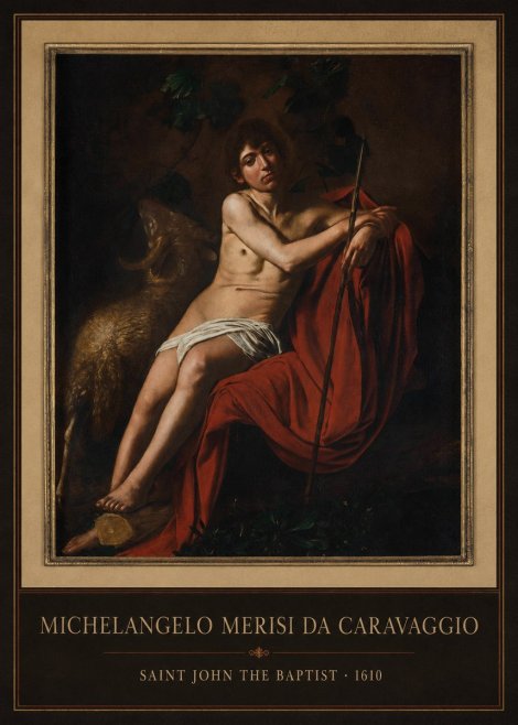 Michelangelo Merisi da Caravaggio Saint John the Baptist III No1 - Plakat