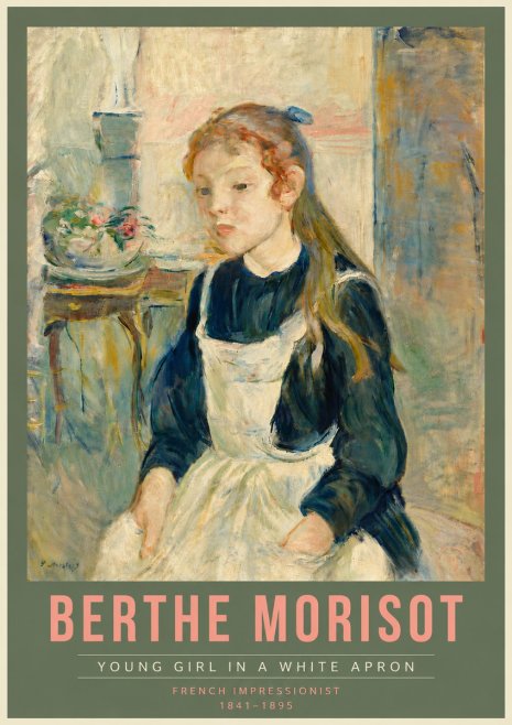 Berthe Morisot Young Girl in a White Apron No4 - Plakat