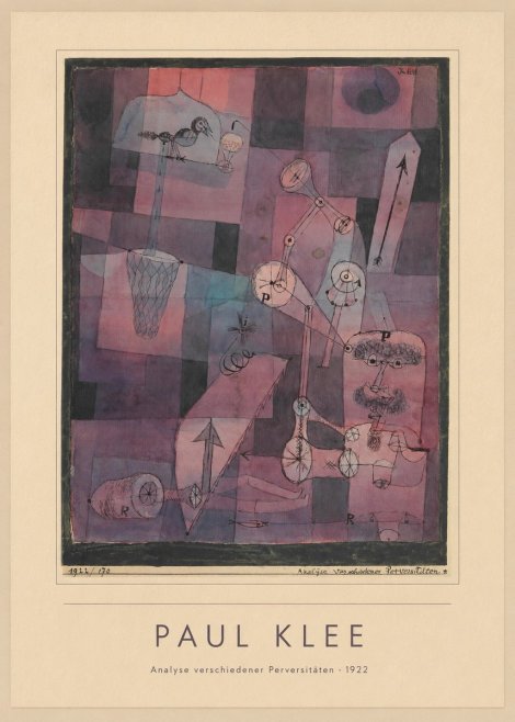 Paul Klee Analyse Verschiedener Perversitäten No4 - Plakat