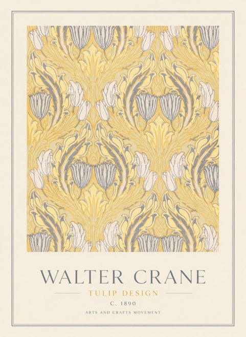 Walter Crane Tulip Design II No1 - Plakat