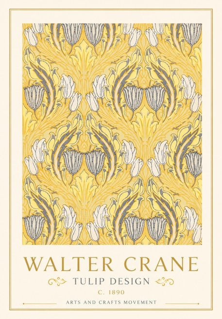 Walter Crane Tulip Design II No5 - Plakat