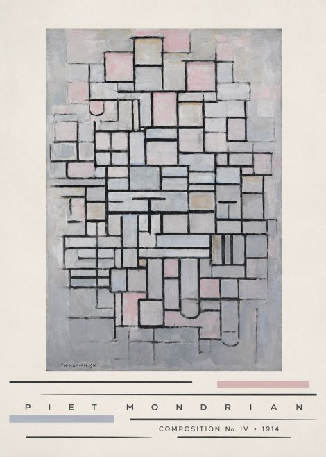 Piet Mondrian Composition No. Iv • 1914 No3 - Plakat