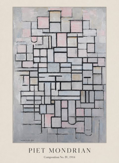 Piet Mondrian Composition No. Iv • 1914 No4 - Plakat