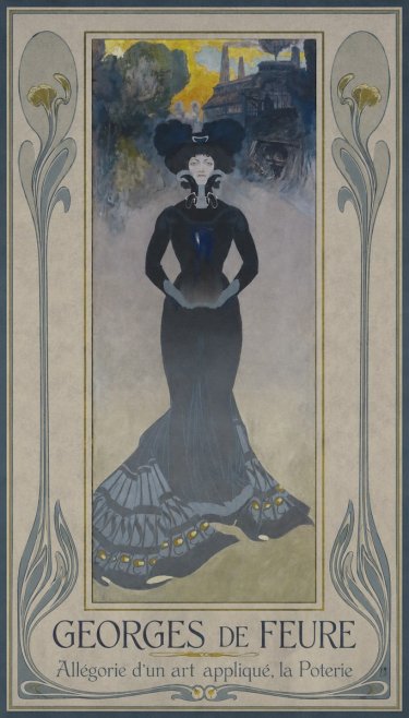 Georges de Feure Allégorie D'un Art Appliqué, La Poterie No1 - Plakat