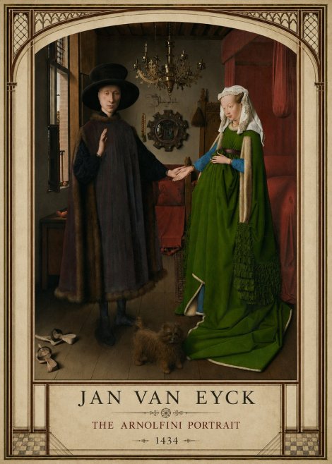 Jan van Eyck The Arnolfini Portrait V No3 - Plakat