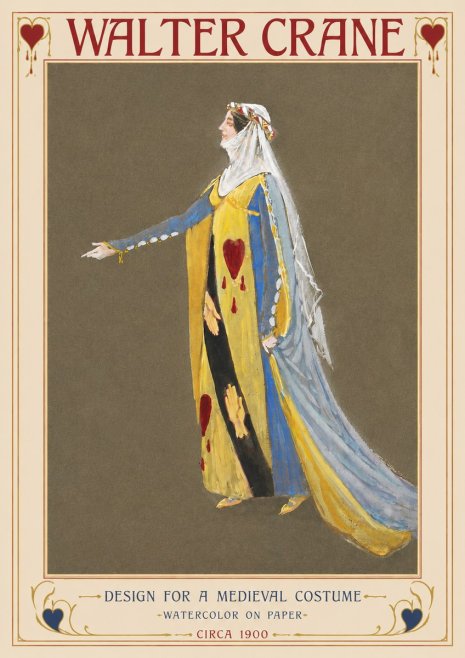 Walter Crane Design for a Medieval Costume No2 - Plakat
