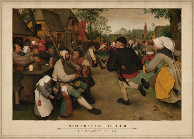 Pieter Bruegel The Peasant Dance II No3 - Plakat