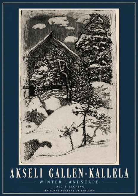 Akseli Gallen-Kallela Winter Landscape I No6 - Plakat