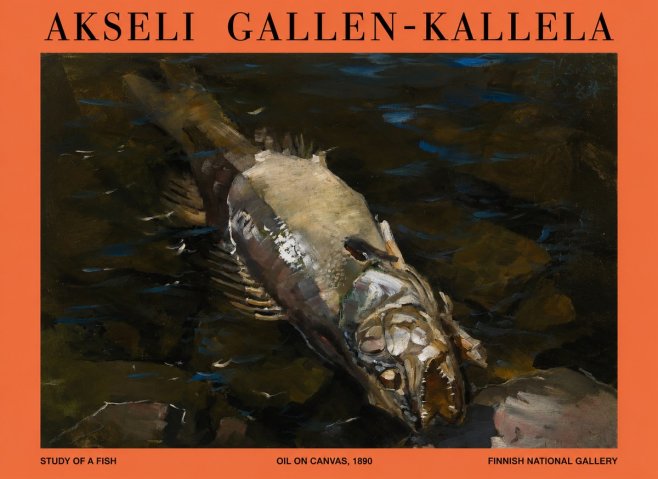 Akseli Gallen-Kallela Study of a Fish No1 - Plakat