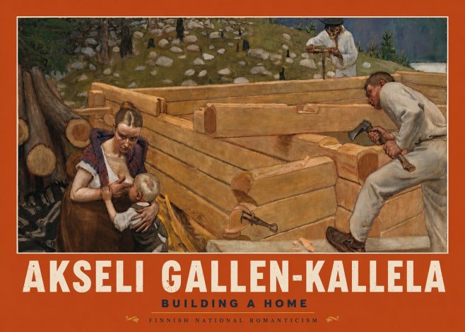 Akseli Gallen-Kallela Building a Home No2 - Plakat