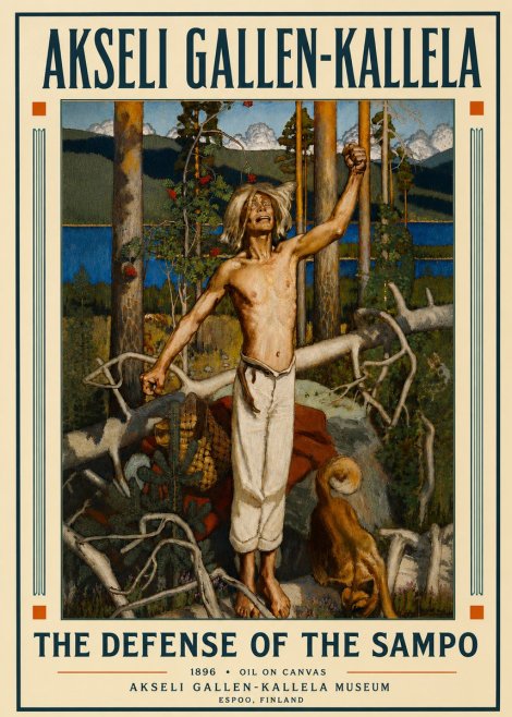 Akseli Gallen-Kallela The Defense of the Sampo No4 - Plakat