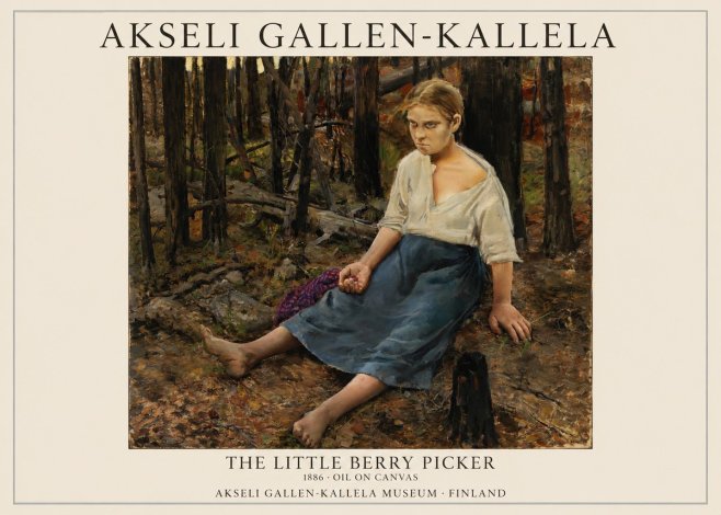 Akseli Gallen-Kallela The Little Berry Picker No1 - Plakat