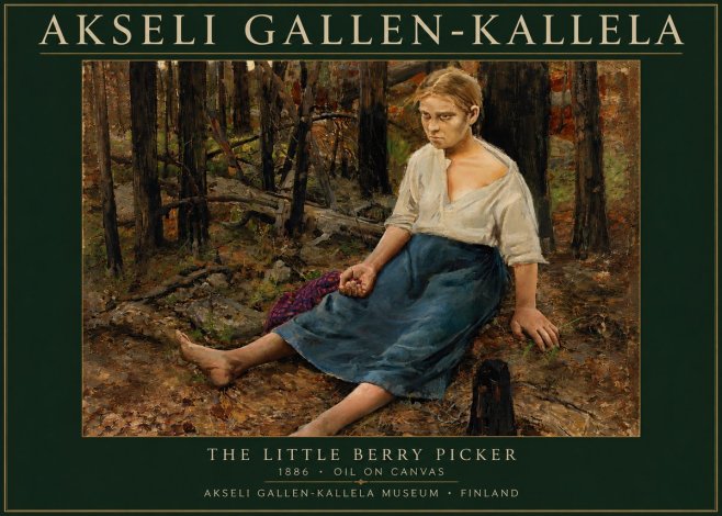 Akseli Gallen-Kallela The Little Berry Picker No3 - Plakat