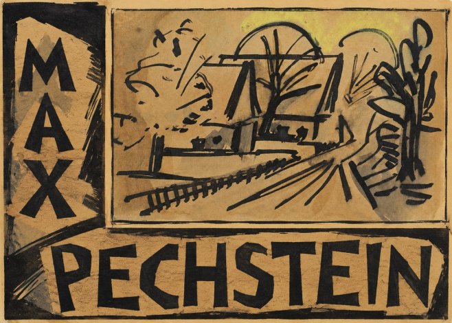 Max Pechstein Abstract Village Landscape No6 - Plakat